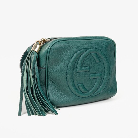 Gucci Soho Disco Green Camera Style Crossbody Bag - Picture 2 of 13